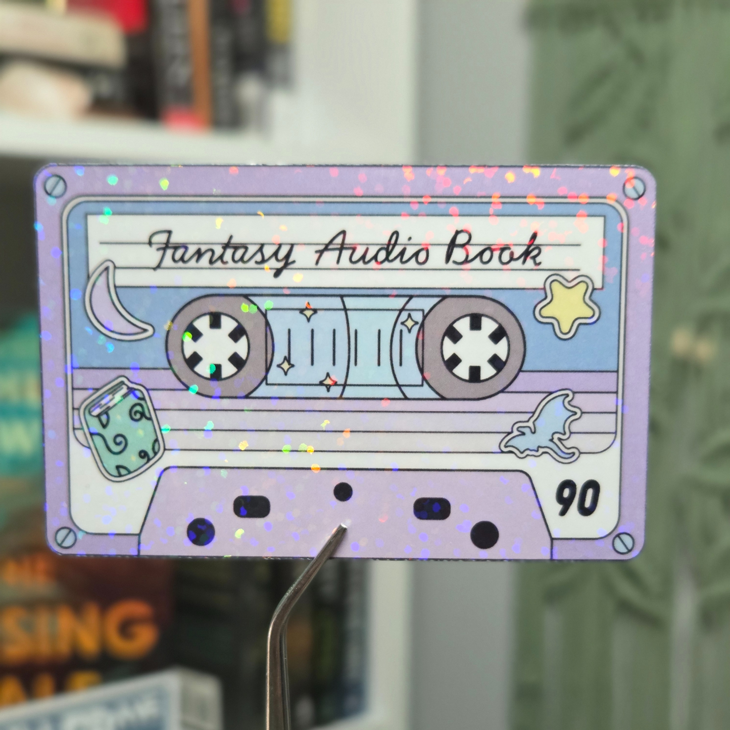 Fantasy Audio Book - Holographic - Dots - Sticker