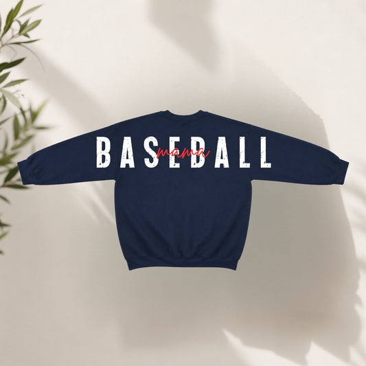 Distressed Baseball Mama Crew
