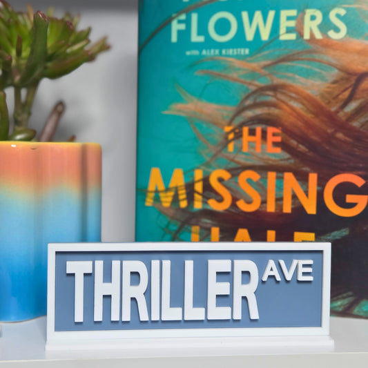 Thriller Ave - Bookshelf Sign